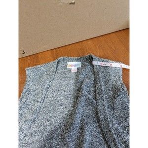 Lularoe Sweater Gray Small Knit Solid Soft Stretch Open Kimono/Cardican